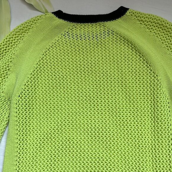 ⭐️MICHAEL Kors Neon Yellow Sweater with Black Trim⭐️ - Picture 13 of 13